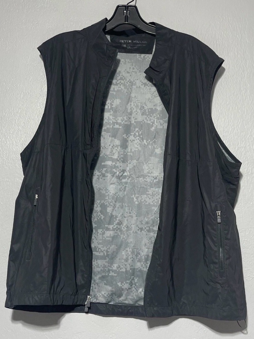 Peter Millar Crown Sport Dart Reflect Vest NWT Men Sz XXL 198 Reflective Black